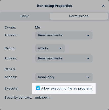 Mark itch-setup file as executable