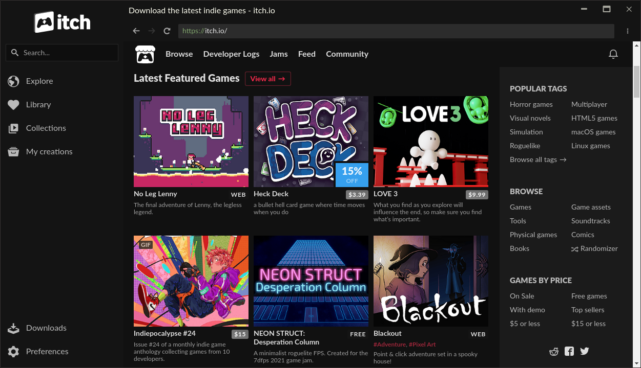 itch.io app
