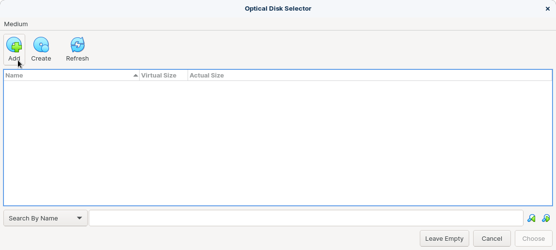 VirtualBox add start-up disk