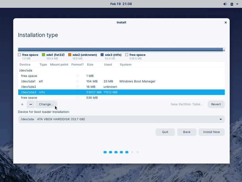 Select the Windows main partition