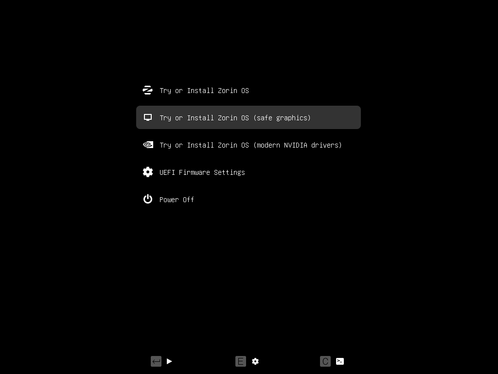 Boot selection safe graphcis