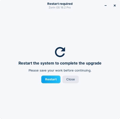 Restart prompt